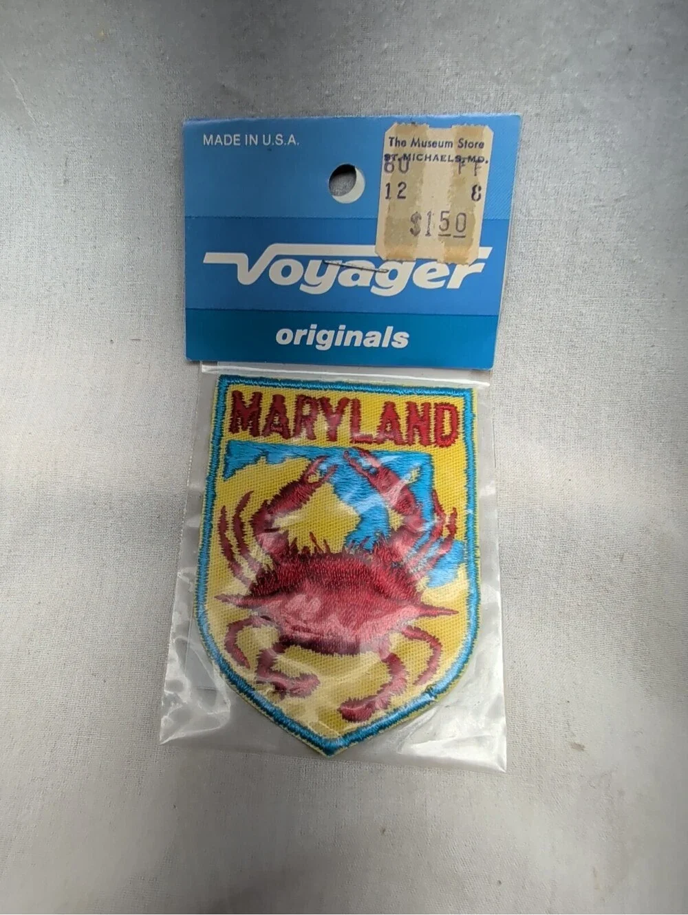 Vtg NEW Voyager MARYLAND Embroidered Sew On Patch 2.75